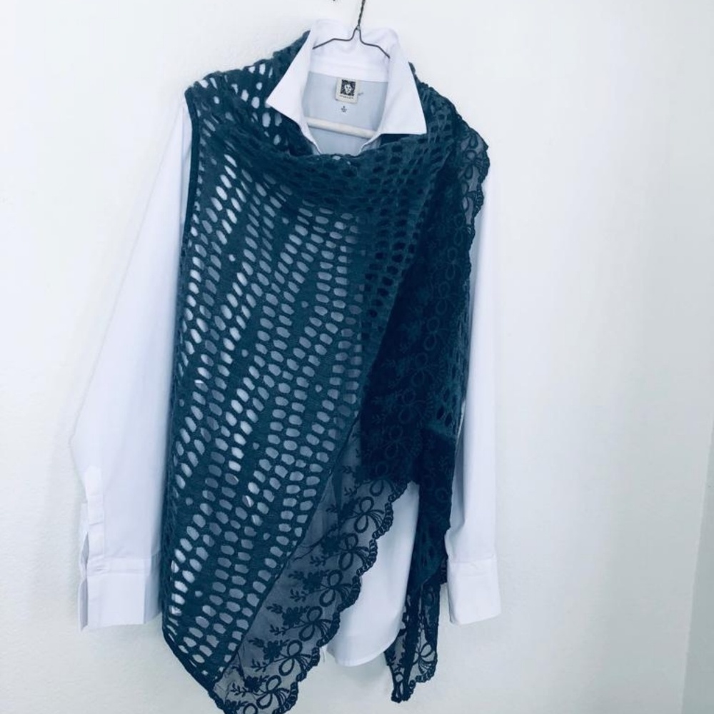 Mohair with handmade lace shawl